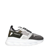 Versace Gray Fabric Chunky Sneakers