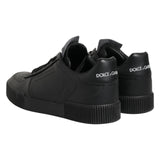 Dolce & Gabbana Black MIAMI Calf Low Top Men Sneakers Shoes