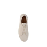 ZEGNA White Calf Leather Bos Taurus Sneakers