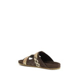 Burberry Brown Rubber Flat Sandals