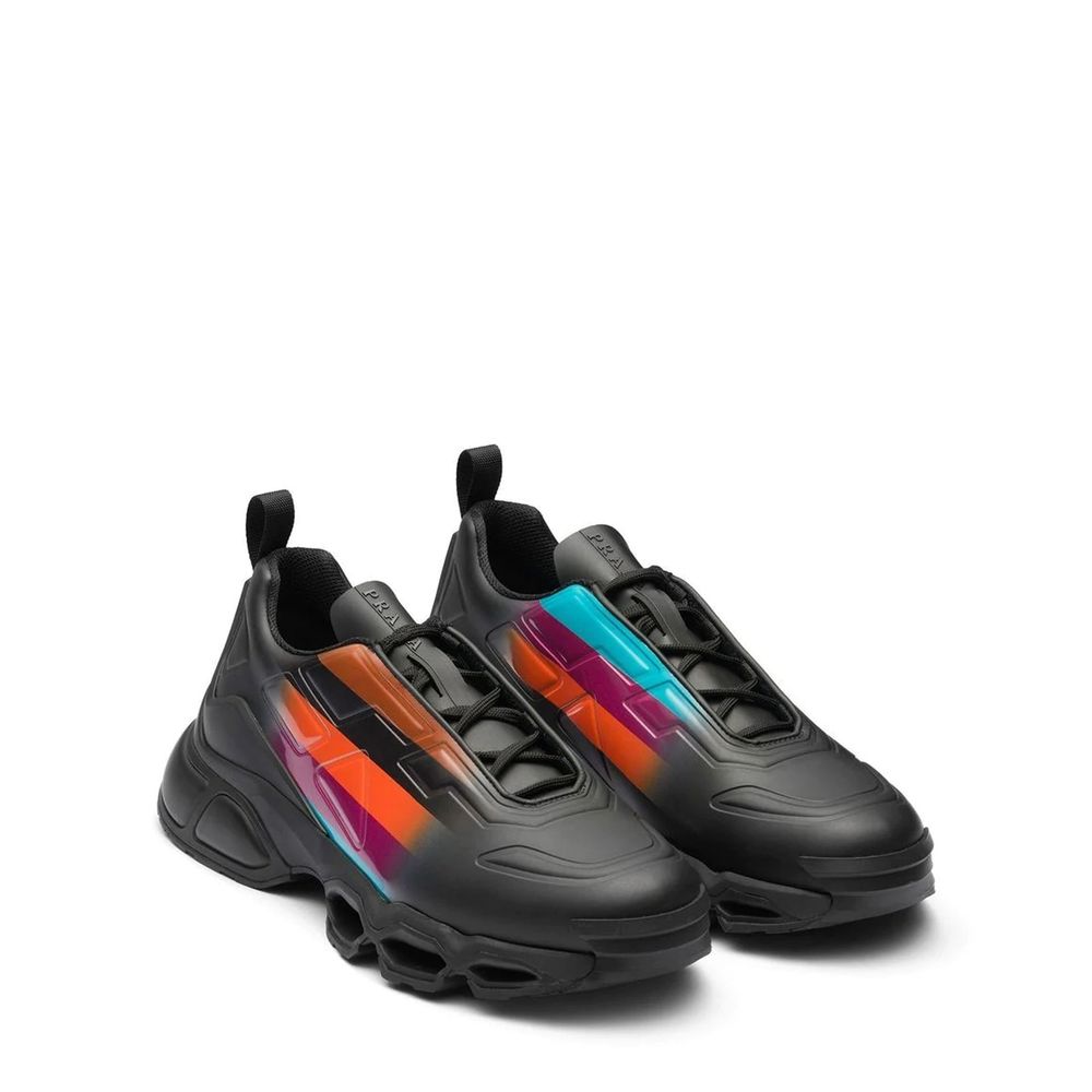 Prada Black Rubber Athletic Sneakers