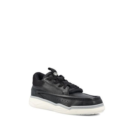 Valentino Garavani Black Lamb Leather Low Top Sneakers