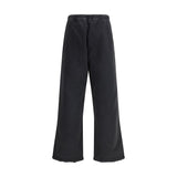 Balenciaga Black Cotton Casual Pants