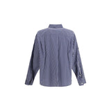 Balenciaga Blue Cotton Pattern Shirt