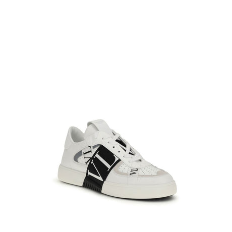 Valentino Garavani White Calf Leather Bos Taurus Low Top Sneakers
