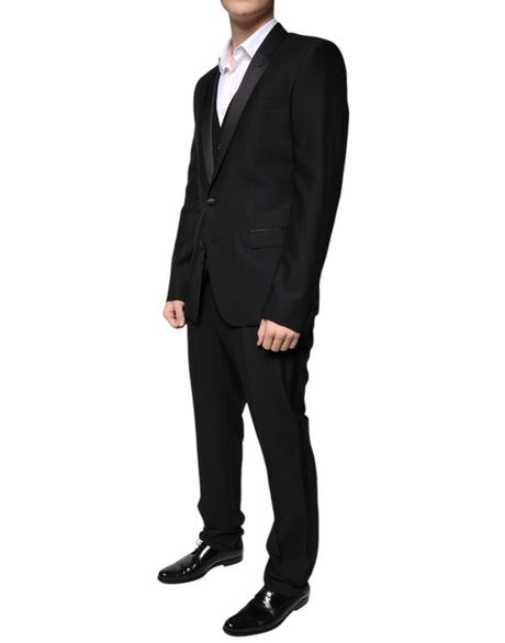 Dolce & Gabbana Black Virgin Wool Tuxedo