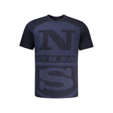 North Sails Blu Cotton Men T-Shirt