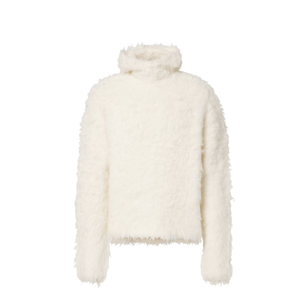 Acne Studios White Alpaca Leather Sweatshirt