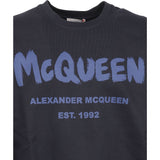Alexander McQueen Blue Cotton Sweatshirt
