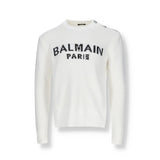 Balmain White Cotton Sweatshirt