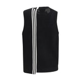 Y-3 Black Cotton Sleeveles Sweater