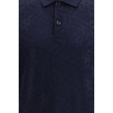 Burberry Blue Wool Polo Shirt