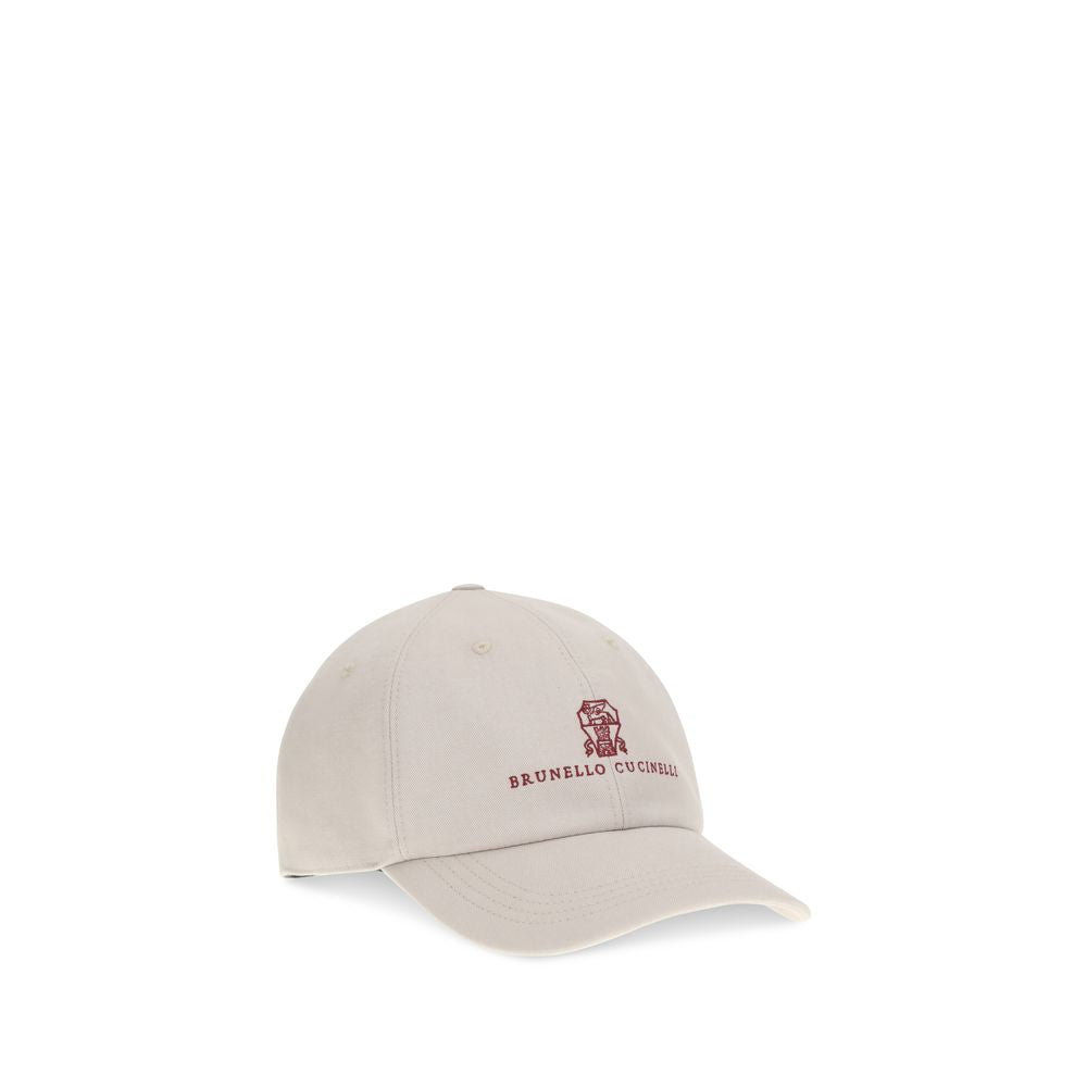 Brunello Cucinelli White Cotton Cap (Baseball Hat)