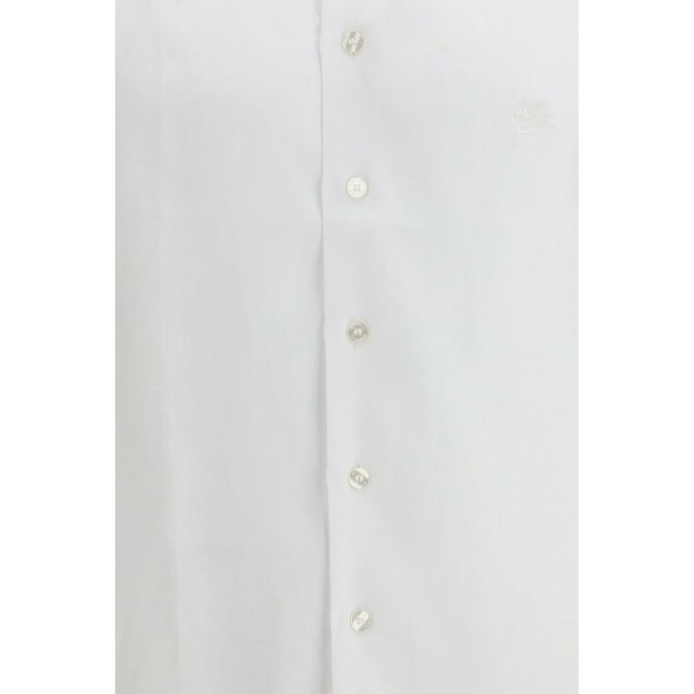 Etro White Linen Dress Shirt