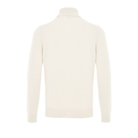 Gran Sasso White Wool Turtleneck
