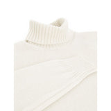Gran Sasso White Wool Turtleneck