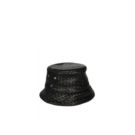 Bottega Veneta Black Lamb Leather Bucket Hat