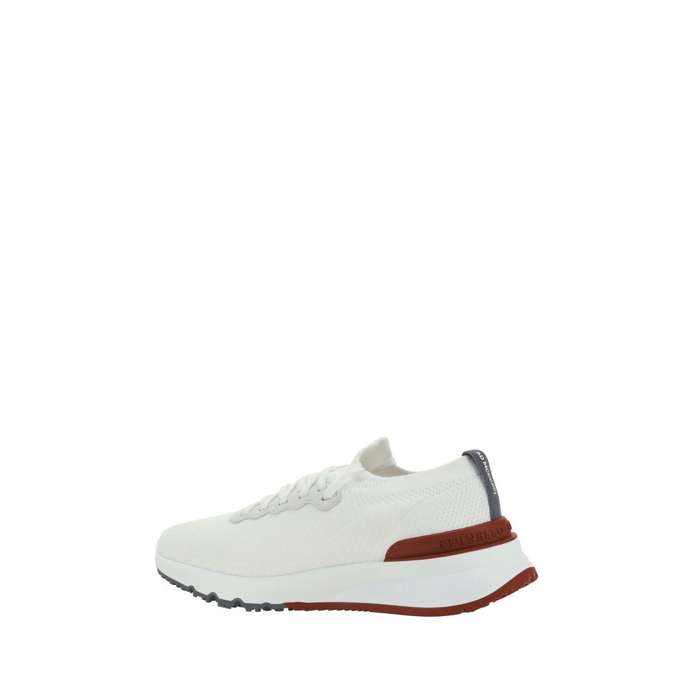 Brunello Cucinelli White Rubber Low Top Sneakers