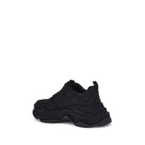 Balenciaga Black Fabric Chunky Sneakers