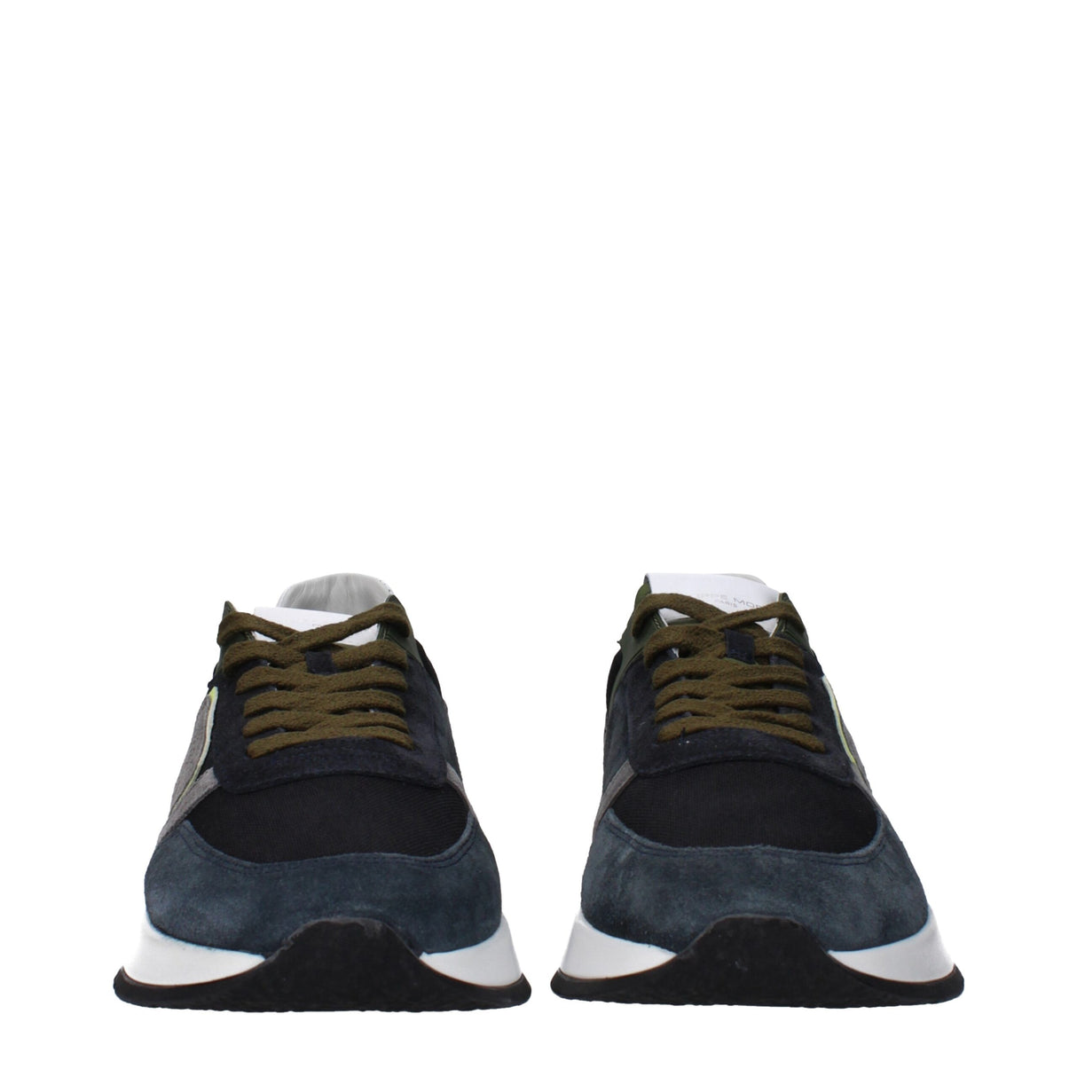 Philippe Model Blue Leather Low Top Sneakers