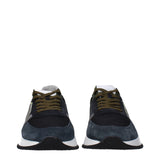 Philippe Model Blue Leather Low Top Sneakers
