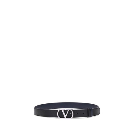 Valentino Garavani Black Calf Leather Bos Taurus Regular Belt