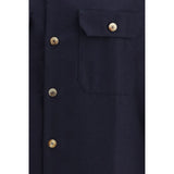 Brunello Cucinelli Black Fleece Wool Shirt