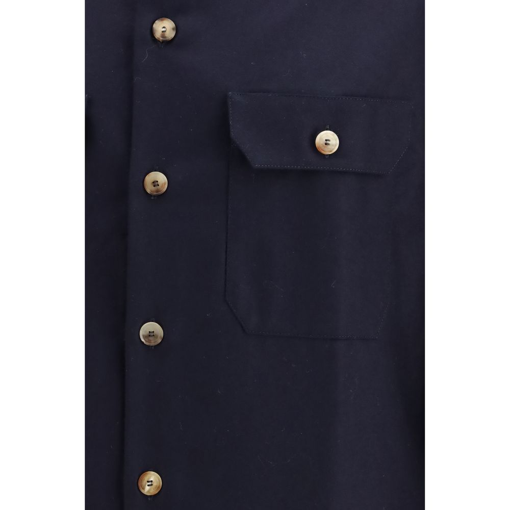 Brunello Cucinelli Black Fleece Wool Shirt