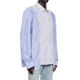 Balenciaga Blue Cotton Pattern Shirt