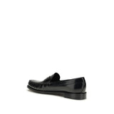 Tom Ford Black Calf Leather Bos Taurus Slip-On Loafers