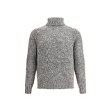 Brunello Cucinelli Gray Alpaca Vicugna Pacos Turtleneck
