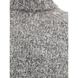Brunello Cucinelli Gray Alpaca Vicugna Pacos Turtleneck