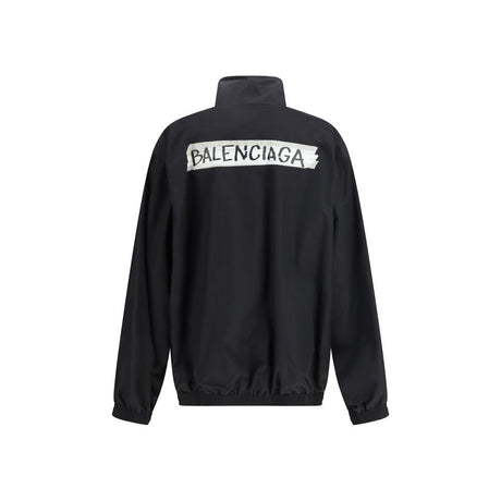 Balenciaga Black Cotton Shell Jacket