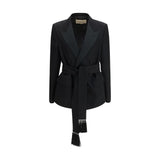 Valentino Black Fleece Wool Blazer