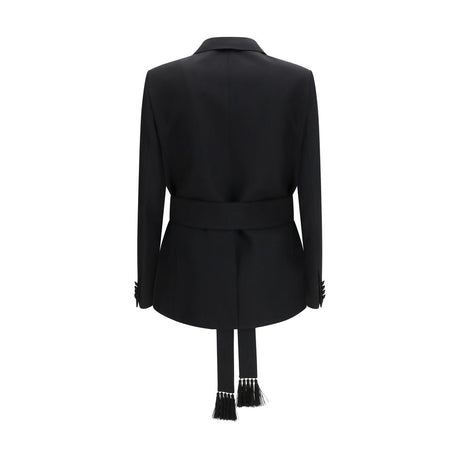 Valentino Black Fleece Wool Blazer
