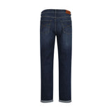 Brunello Cucinelli Blue Cotton Straight-Leg Jeans