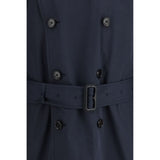 Burberry Blue Polyester Trench Coat