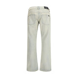 7FOR Beige Cotton Bootcut Jeans