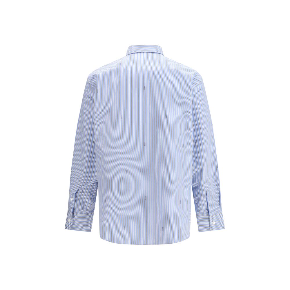 Gucci Blue Cotton Pattern Shirt