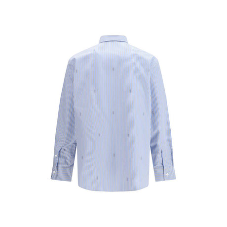 Gucci Blue Cotton Pattern Shirt