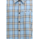 Diesel Blue Cotton Pattern Shirt