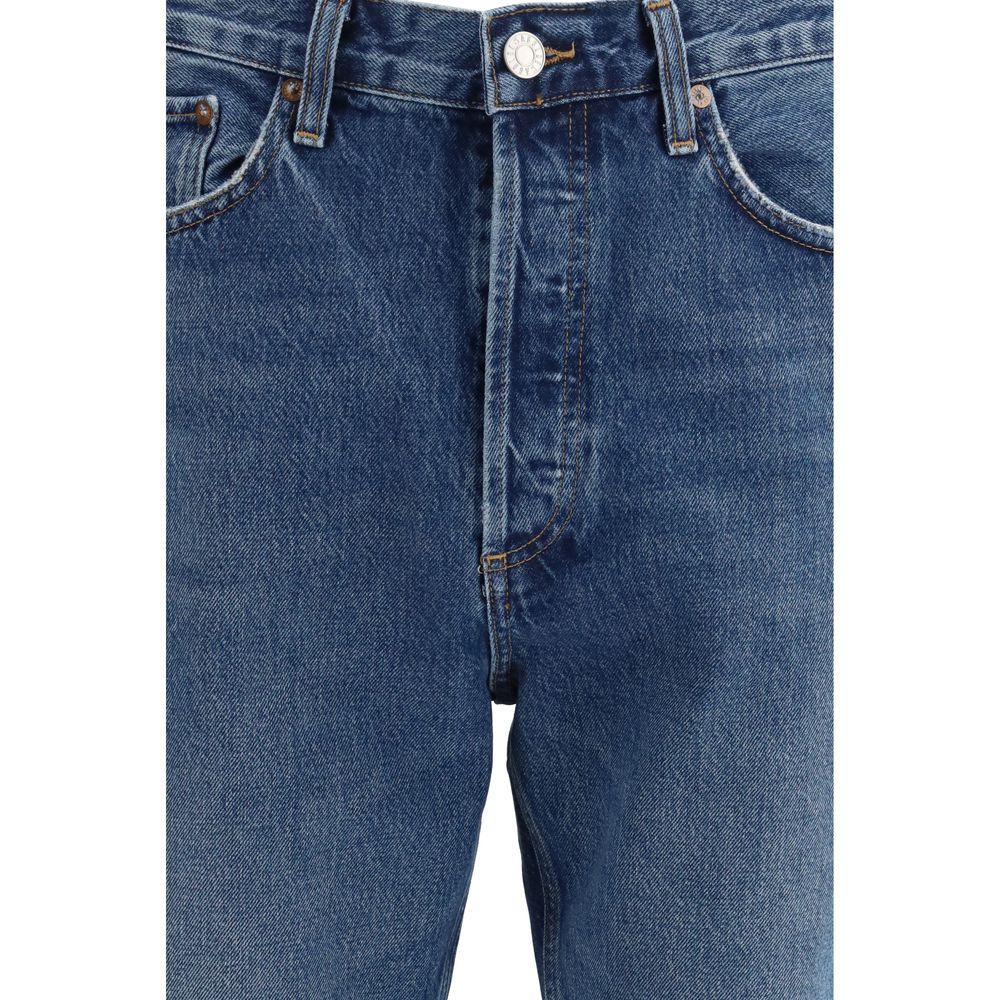 Agolde Blue Cotton Relaxed Fit Jeans