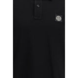 Stone Island Black Cotton Polo Shirt