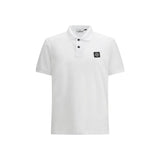 Stone Island White Cotton Polo Shirt