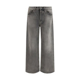 Golden Goose Gray Cotton Relaxed Fit Jeans