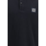 Stone Island Black Cotton Polo Shirt