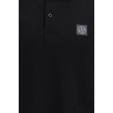 Stone Island Black Cotton Polo Shirt