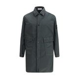 Stone Island Gray Polyester Coat