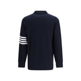 Thom Browne Blue Cotton Polo Shirt