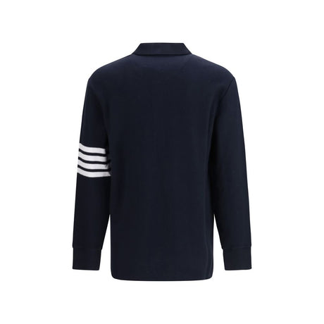 Thom Browne Blue Cotton Polo Shirt